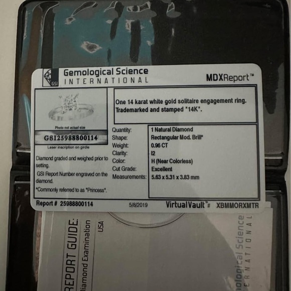 Princess Cut Wedding Ring - Picture 5 of 5